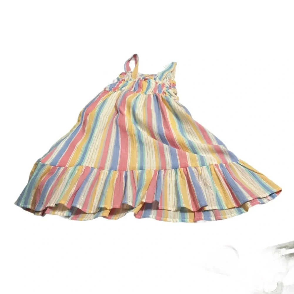 Epic Thread Girls Pastel Striped Light Weight Lined Sleeveless Dress. Size S (7)